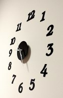 Zegar ścienny czarny 12 godzin