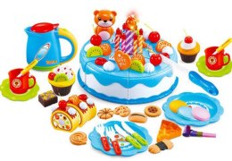 Tort urodzinowy do krojenia kuchnia 80 el. niebieski prezent dla dziecka