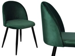 Krzesło aksamitne velvet zielone do salonu jadalni