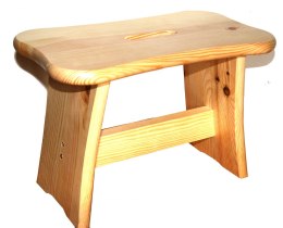 Ryczka drewniana skręcana taboret krzesło