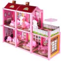Domek dla lalek duża villa z laleczką do montażu prezent dla dziewczynki 6l