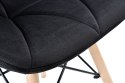 Krzesło aksamitne velvet czarne do salonu jadalni