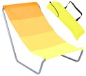 Leżak turystyczny plażowy składany żółte pasy krzesło mobilne + worek