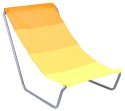 Leżak turystyczny plażowy składany żółte pasy krzesło mobilne + worek