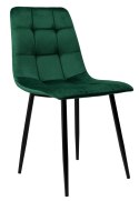 Krzesło aksamitne velvet ciemno-zielone