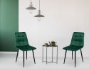 Krzesło aksamitne velvet ciemno-zielone