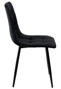 Krzesło aksamitne velvet czarne