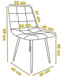 Krzesło aksamitne velvet grafitowe