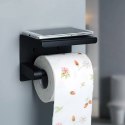 Uchwyt na ręczniki papier toaletowy do łazienki kuchni czarny 14,3 cm