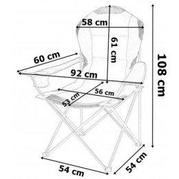 Krzesło wędkarskie kastor składane szare