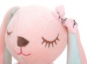 Maskotka pluszowa królik różowy na prezent dla dziecka dziewczynki UROCZA