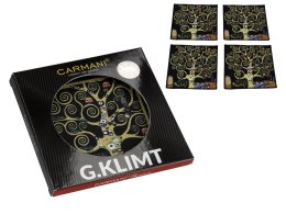 ZESTAW 4 podkładek pod kubki G.Klimt Drzewo życia CARMANI