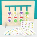 Zabawka edukacyjna dla dzieci drewniana dopasuj kolory owoce montessori