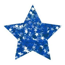 brokat gwiazdki niebieskie