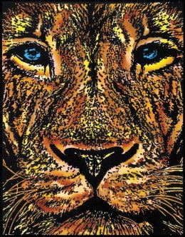 Kolorowanka welwetowa 47x35 portret lwicy