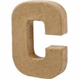 litera c z papier-mache h: 10 cm