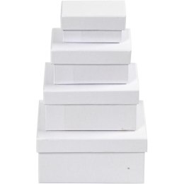 Pudełka prostokątne białe 4 szt.