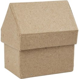 pudełko domek z papier-mache h: 10,5 cm