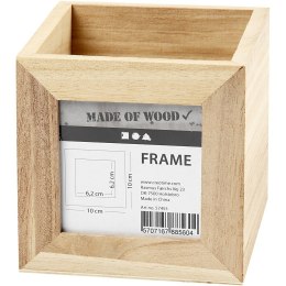 pudełko z drewna, z oknem, na długopisy