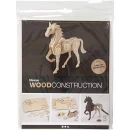 Puzzle 3d drewniane koń