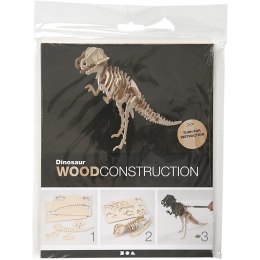 Puzzle 3d drewniane dinozaur tyranozaur