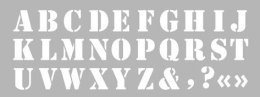 szablon dekor 15x40 cm alfabet nr. 1