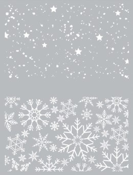 Szablon sitodruk niesamoprzylepny do dekorowania ozdabiania śnieg gwiazdki