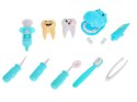 Dentysta zestaw lekarski hipopotam niebieski zabawka dla dziecka chłopca