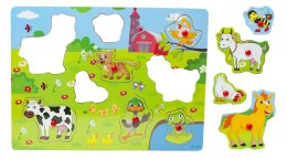 Układanka puzzle drewniane dla dzieci dziewczynki chłopca dopasuj kształty