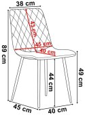 Krzesło aksamitne dexter grafitowe velvet