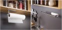 Uchwyt wieszak na ręczniki papier do kuchni łazienki metal srebrny 33 cm