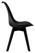 Krzesło czarne do salonu jadalni biura sypialni