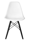 Krzesło loftowe PARIS BLACK białe