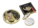 Puzderko na tabletki okrągłe z lusterkiem G. Klimt Pocałunek CARMANI