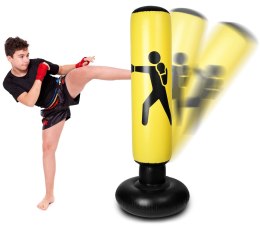 Stojący bokserski worek treningowy ROCKY 150 cm żółto-czarny