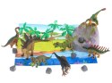ZESTAW zwierzęta dinozaury edukacyjne 7szt + mata i akcesoria dla chłopca