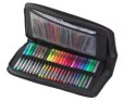 Długopisy żelowe kolorowe w etui 120 +120 wkładów