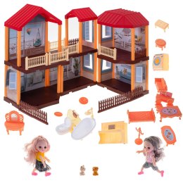 Domek dla lalek willa czerwony dach prezent dla dziewczynki 3 lata ŚWIĘTA