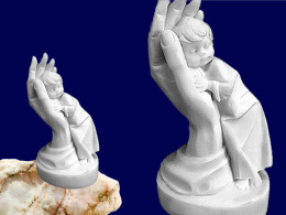 chłopczyk na dłoni -alabaster grecki