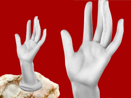 Figurka dłoń alabaster grecki