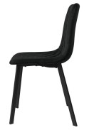 Krzesło aksamitne CURTIS Velvet Czarne do salonu