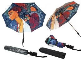 Parasol automat, skł. - A. Modigliani, Autoportret i L. Czechowska (dekoracja pod spodem) (CARMANI)
