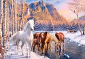 CASTORLAND Puzzle 500el. Winter Melt - Konie zimowy krajobraz