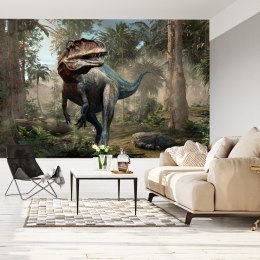 Fototapeta Realistyczny Dinozaur I Palmy