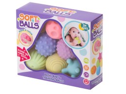 Piłki zabawki sensoryczne korekcyjne zestaw 6szt. do kąpieli dla dziecka