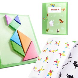 Książeczka dla dzieci magnetyczna układanka klocki drewniane 3d tangram