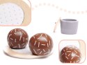 Zestaw zabawka dla dzieci serwis kawowy drewniany naczynia taca filiżanka