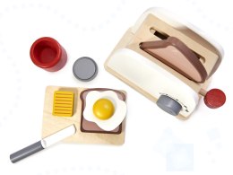 toster drewniany opiekacz + akcesoria biały