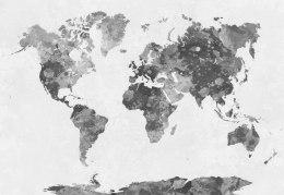 Fototapeta Mapa Świata Akwarela Monochromatyczne