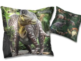 Poduszka dekoracyjna ozdobna z wypełnieniem suwak dinozaury dla dziecka